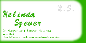 melinda szever business card